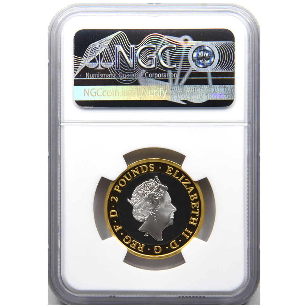 イギリス 2020 エリザベス2世 2ポンド 銀貨 NGC PF 70 ULTRA CAMEO