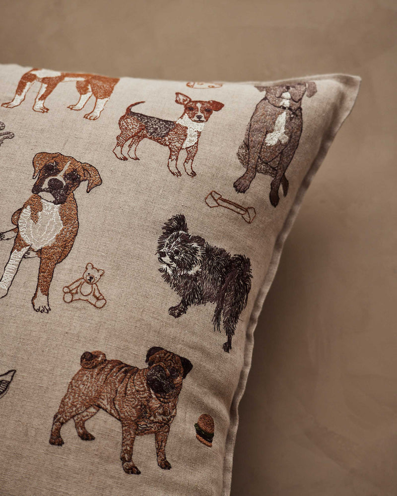 Dogs and Toys Pillow | Coral & Tusk