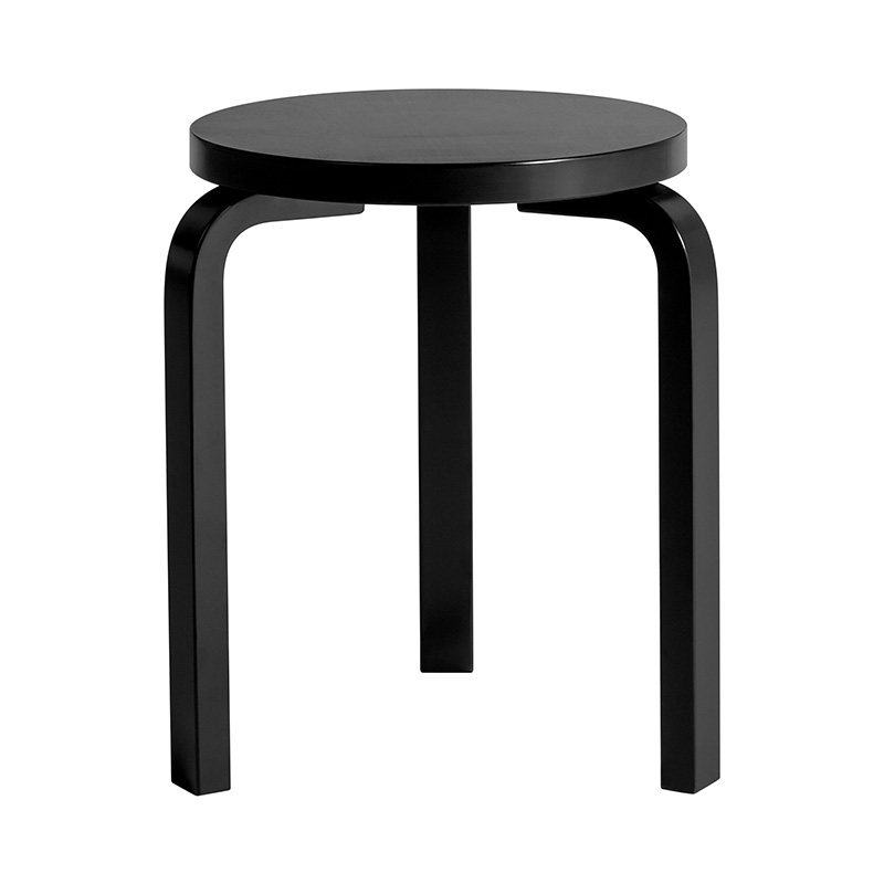 ARTEK（アルテック）スツール60 オールブラックラッカー｜Alvar Aalto