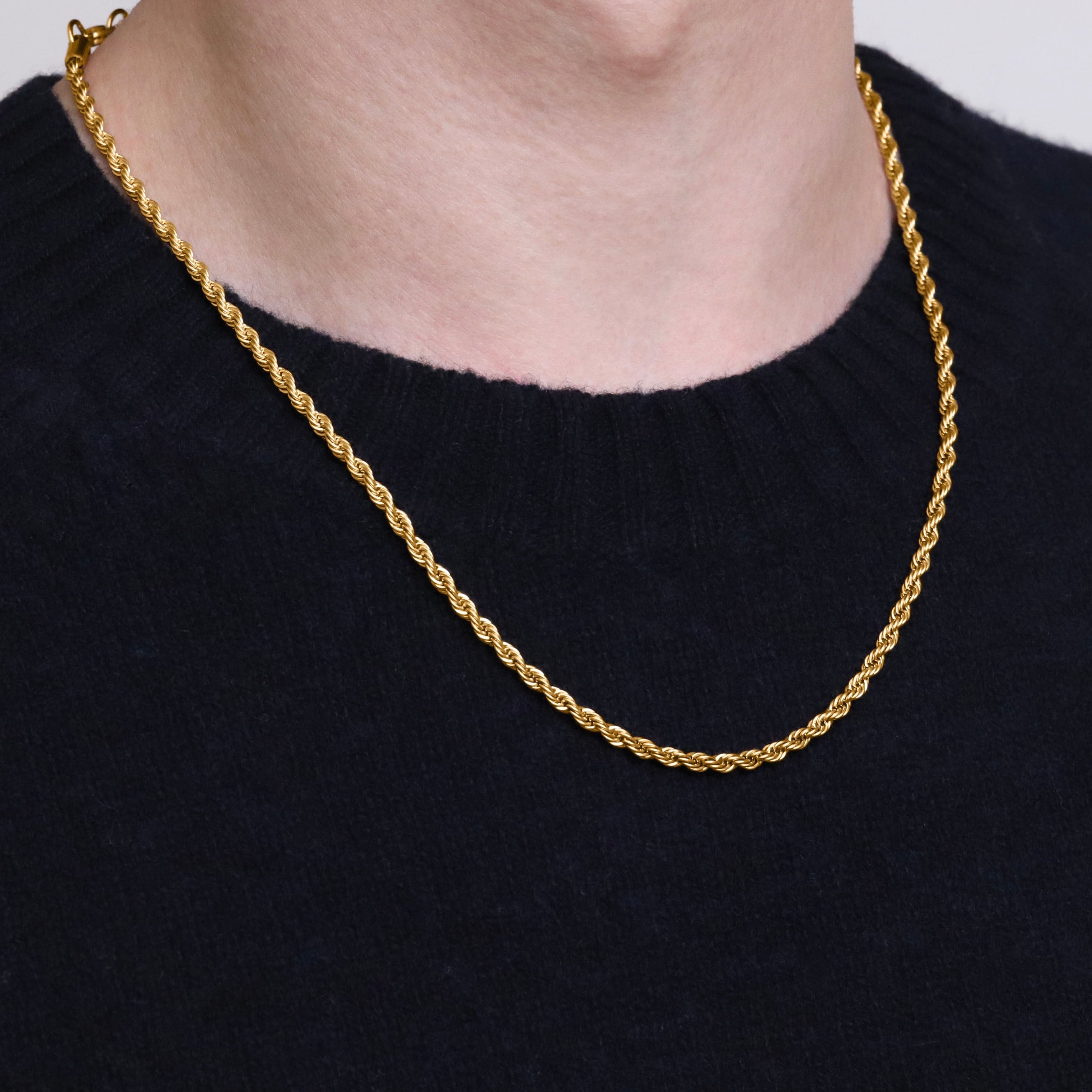 Rope chain necklace gold｜cross Jewellia｜金アレ対応・ユニセックス