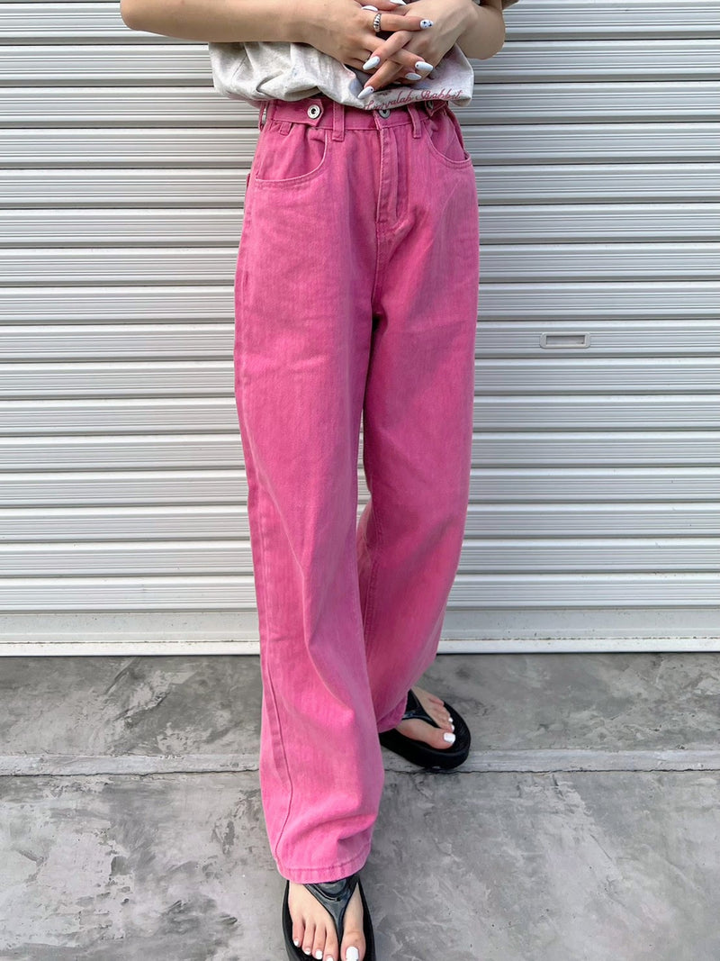 カジュアルピンクデニムパンツ DPA12037 – CRAMMY