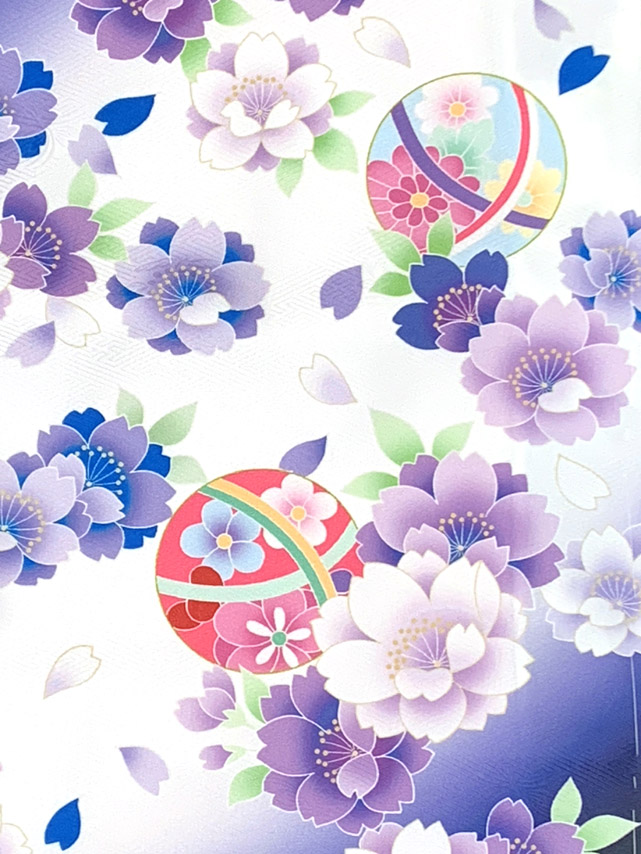 七五三 着物 7歳 2023年新作 単品 金駒刺繍 幻想的な柄の四つ身の子供