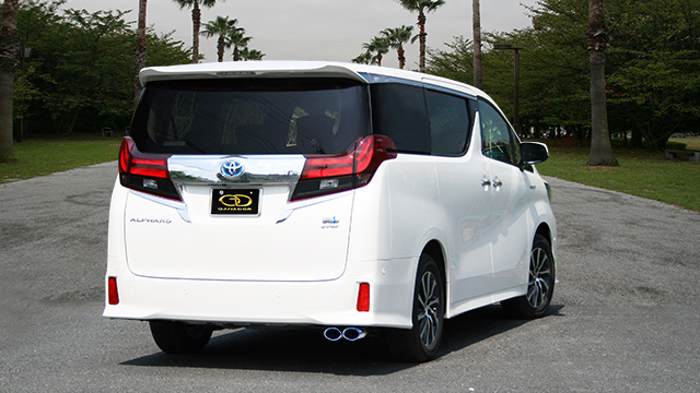 アルファード30系用 ガナドール マフラー(右ダブル出し/チタンブルー