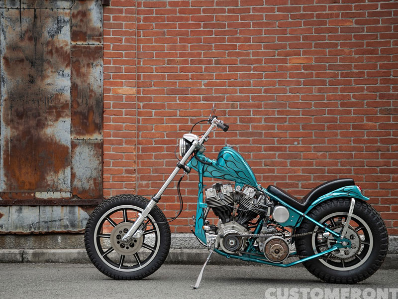 ウィーラーズのハーレー ショベルヘッドのフリスコスタイルチョッパー