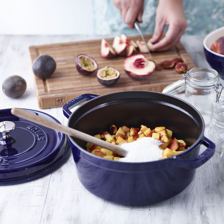 Staub Dutch Oven - 7-qt Cast Iron Cocotte - Sapphire Blue