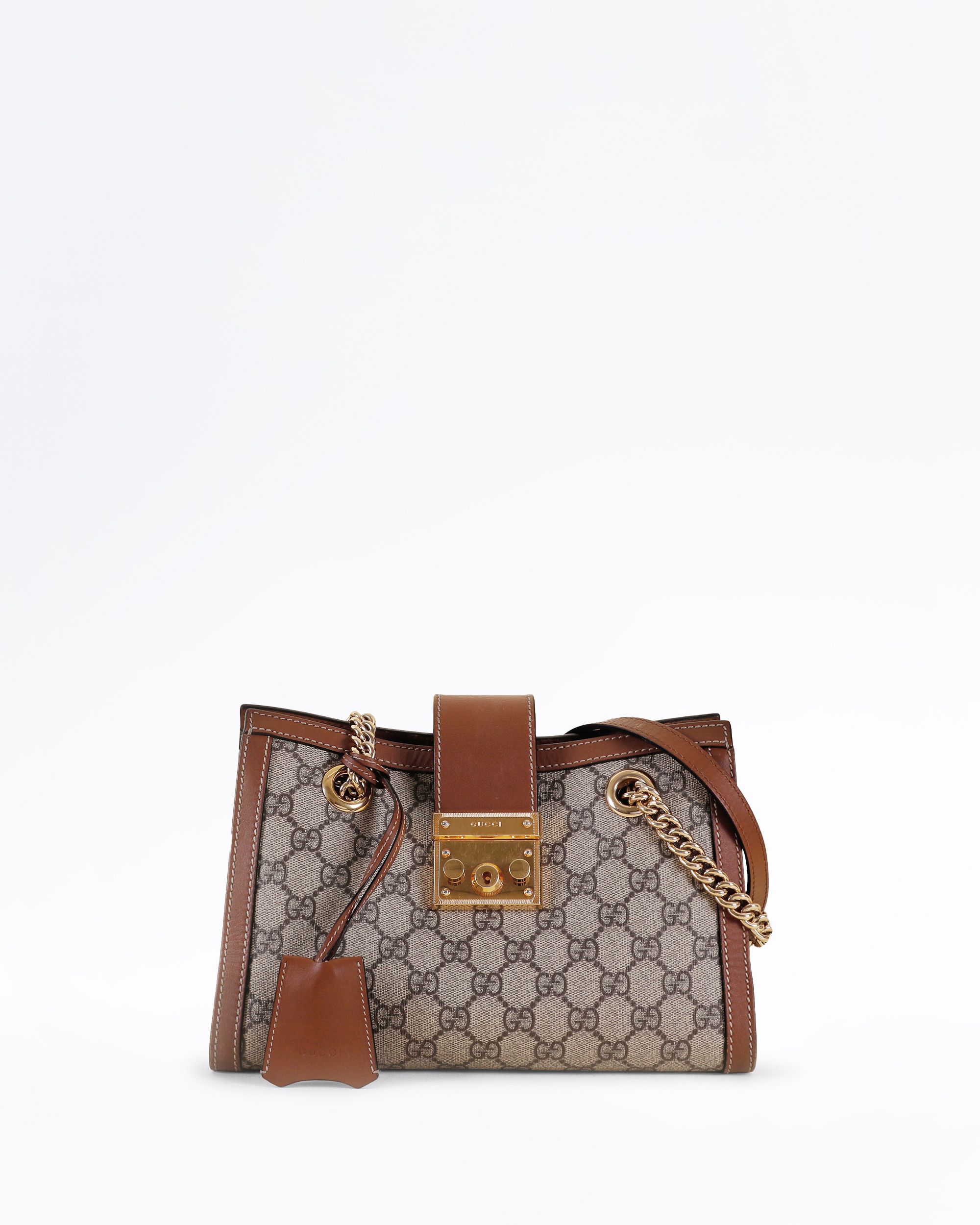 Gucci GG Supreme Padlock Medium Shoulder Bag | Vivrelle