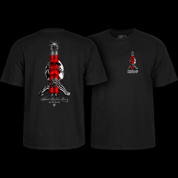 Powell Peralta Skull & Nunchucks Bruce Lee Collab T-shirt - Black