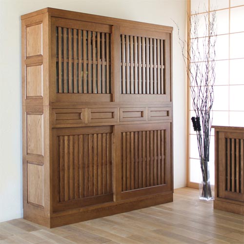 旭川家具 山室家具製作所 民芸家具 北の匠 No.1 2 水屋 国産家具 無垢