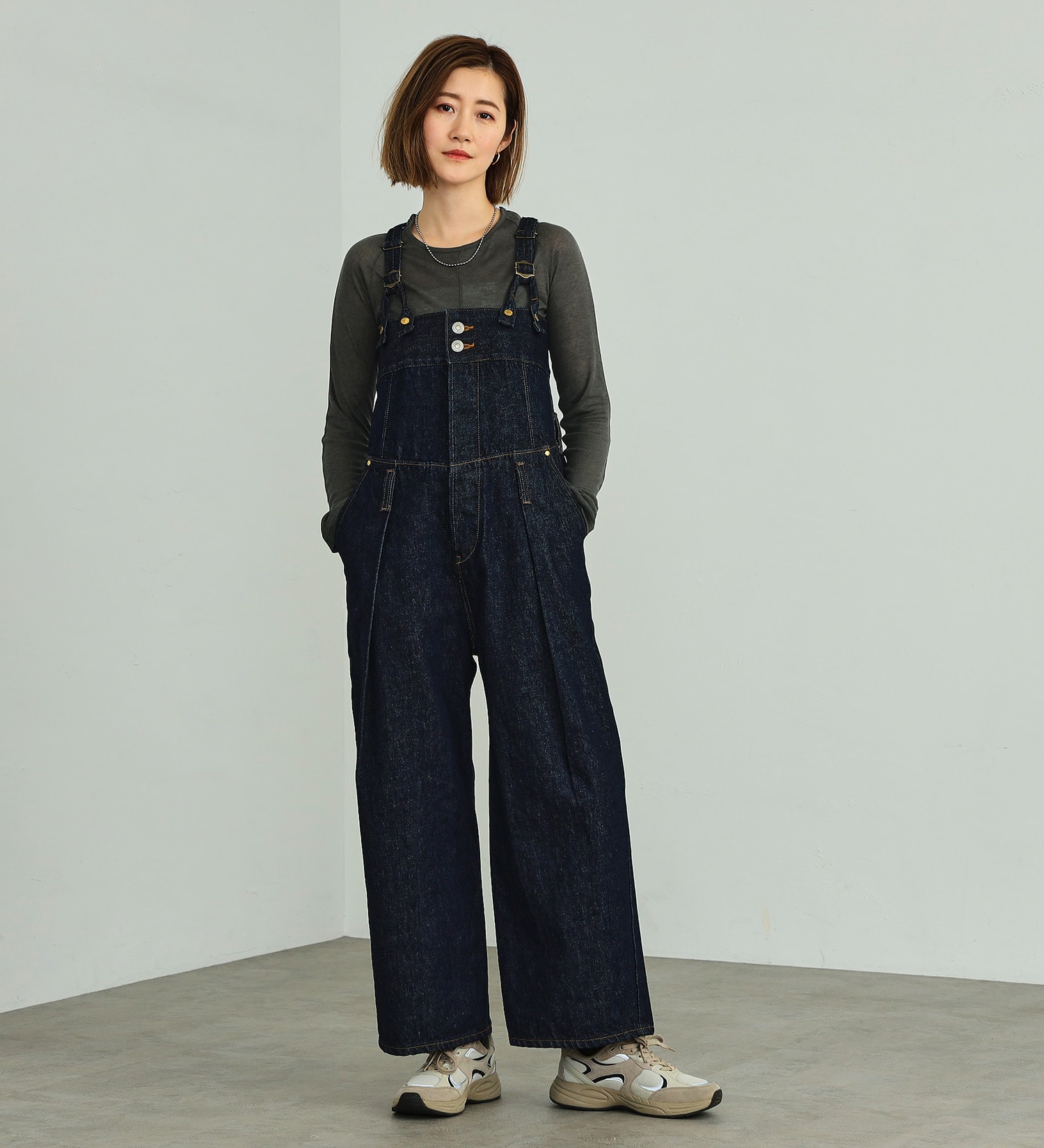 atelier SOMETHING LACE UP SALOPETTE/レースアップサロペット