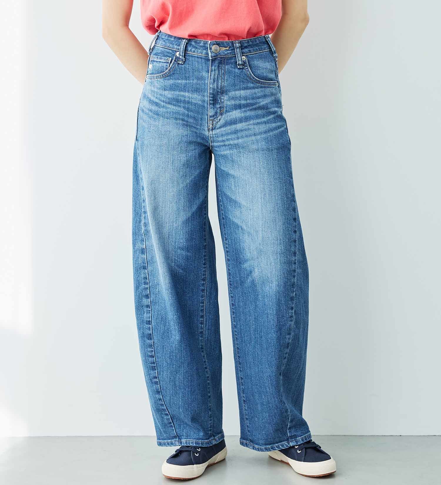 SOMETHING HANAカーブテーパードデニムパンツ|SOMETHING|サムシング