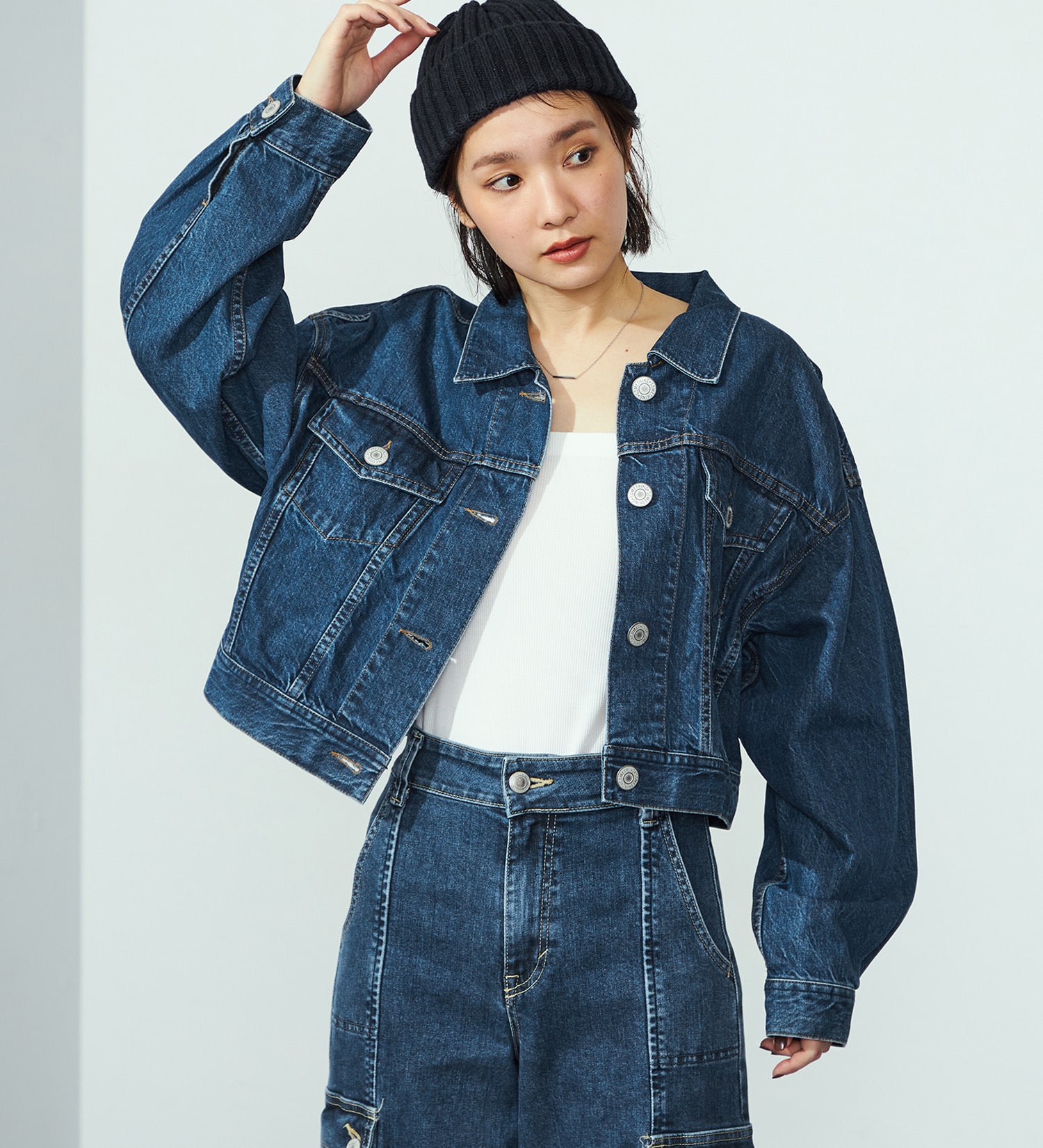 SOMETHING ビッグディテールデニムジャケット|SOMETHING|サムシング