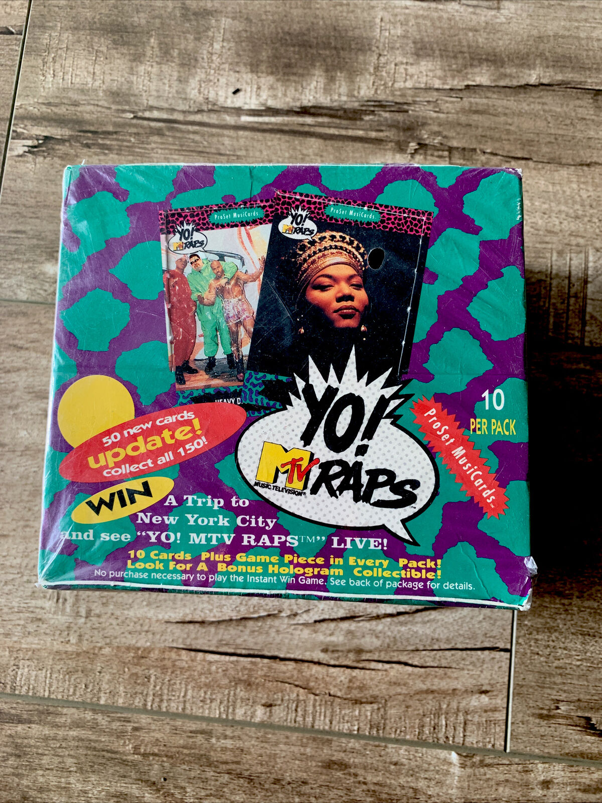 Charitybuzz: Yo MTV Rap Card Factory Sealed Box