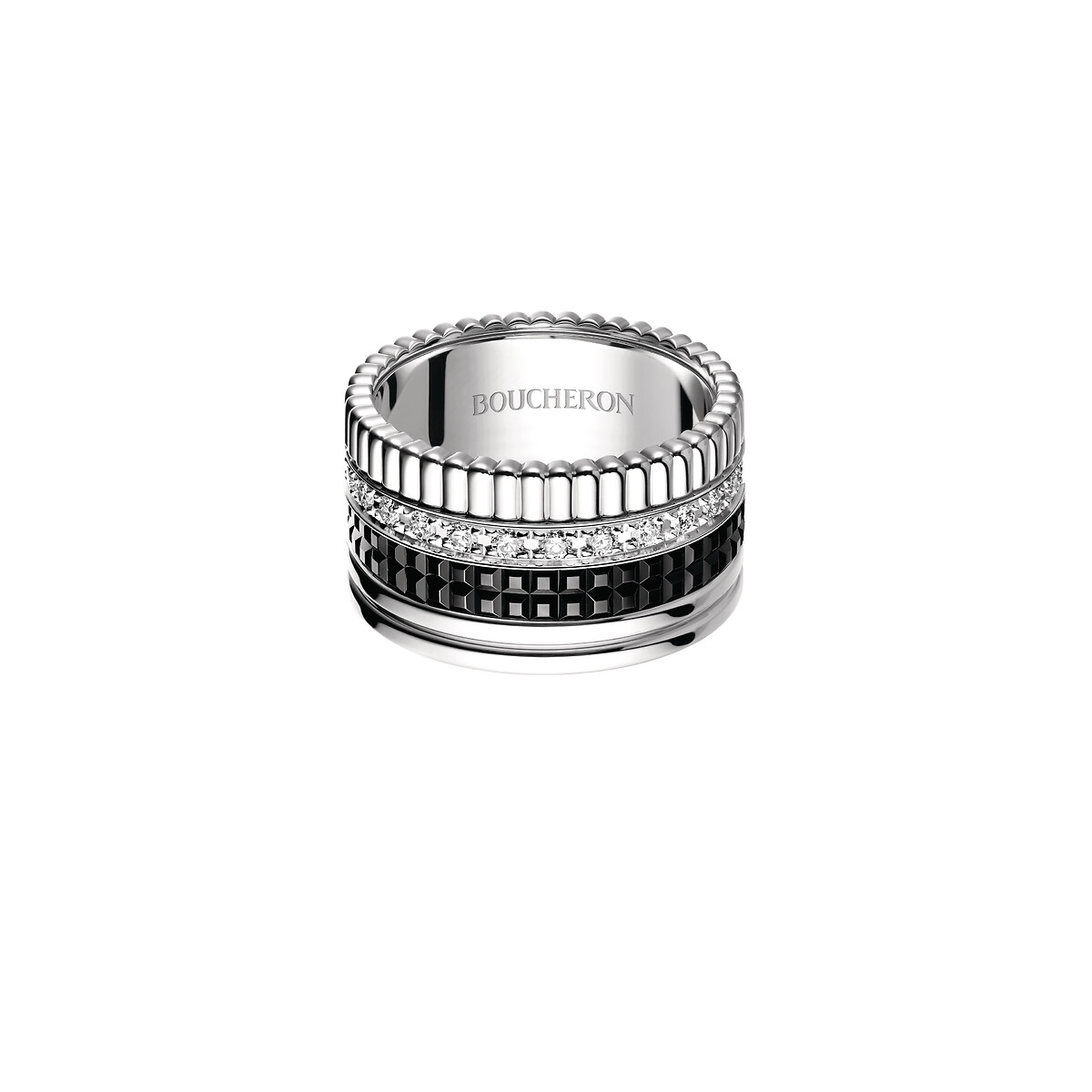 Quatre Black Edition | Large Diamond Ring | Boucheron US