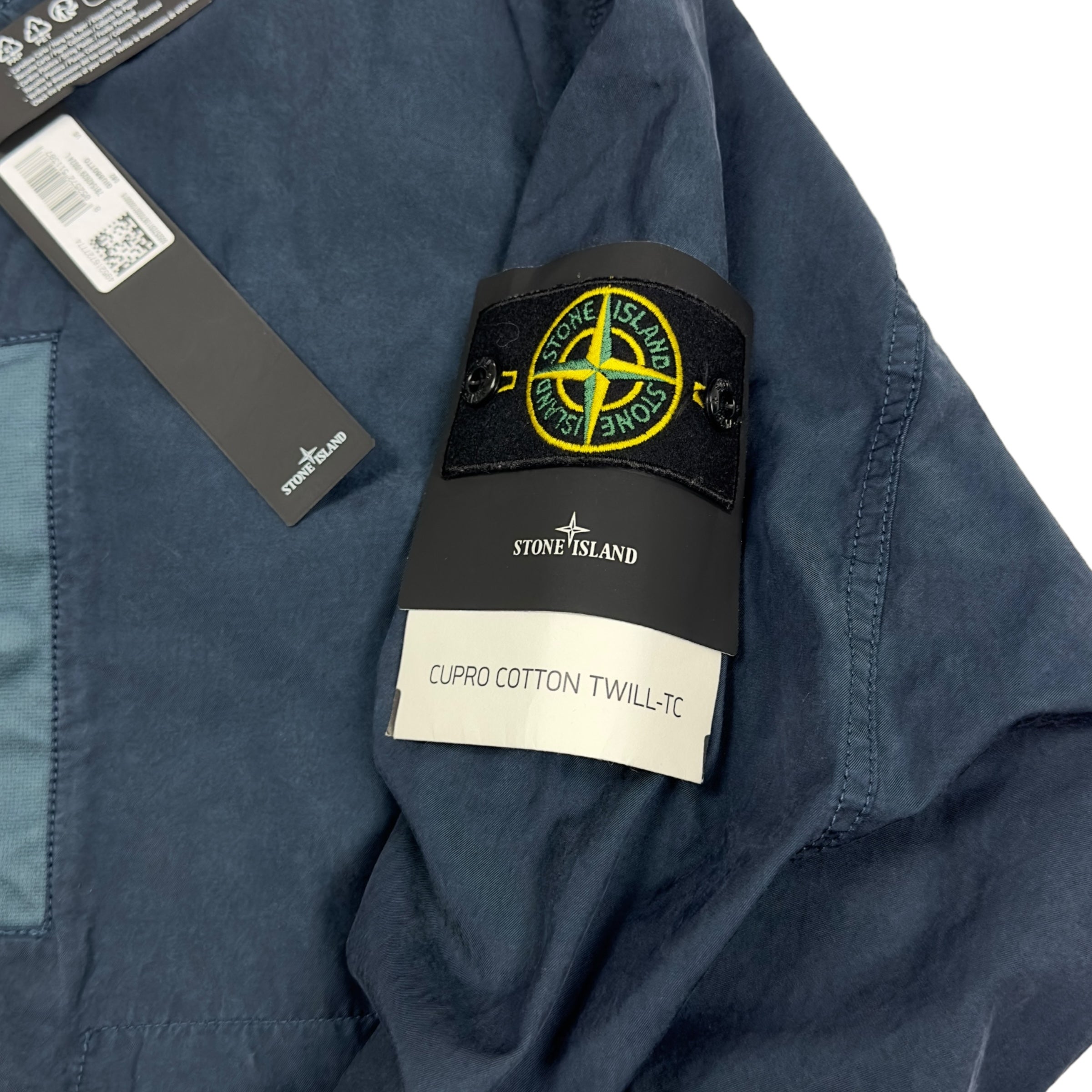 S/S 23 Stone Island Cupro Cotton Twill-TC Bomber - Blue – Dans