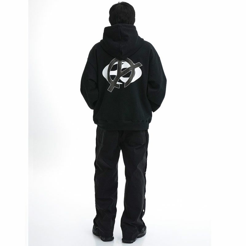 OY オーワイ O.N.L LINESTONE HOODIE ZIP-UP/ロゴラインストーン