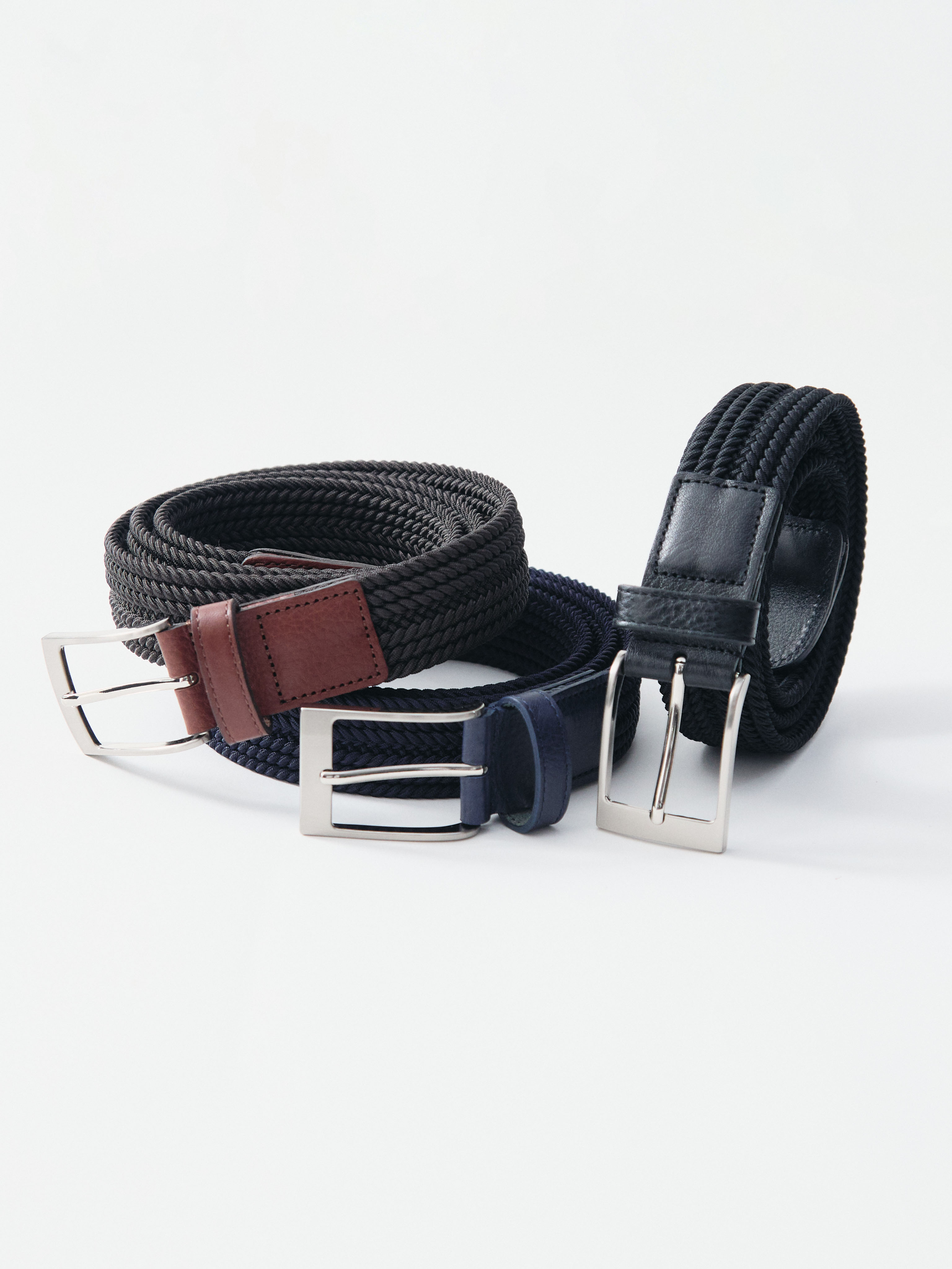 熟成ラバーメッシュベルト with トスカーナレザー/ブラック