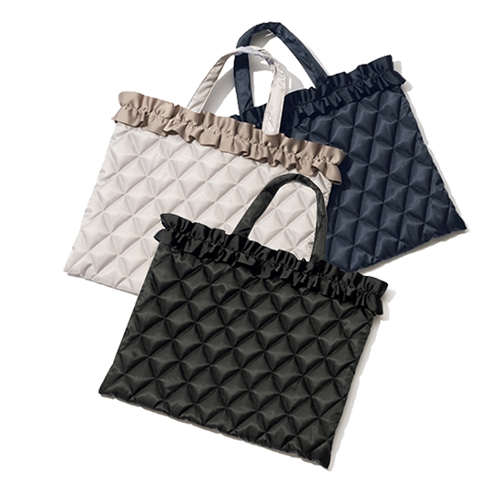 THREE SQUARE]フリルサテントートバッグ(M) | KOBUNSHA SELECT SHOP