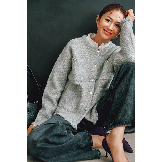 優待価格[THREE SQUARE]ラメニットジャケット | KOBUNSHA SELECT SHOP