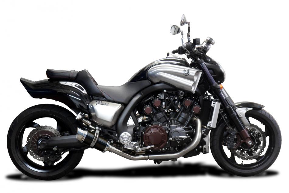 Yamaha VMAX 1700 2009-2020 Slip On 14″ Round Carbon Exhaust