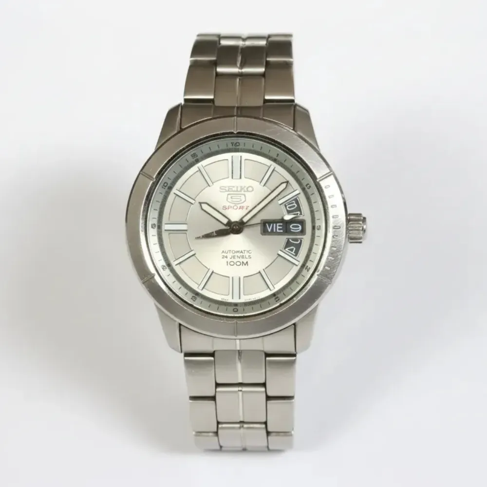 Relógio Seiko 5 Sports Skeleton 4R36 Silver - Droper