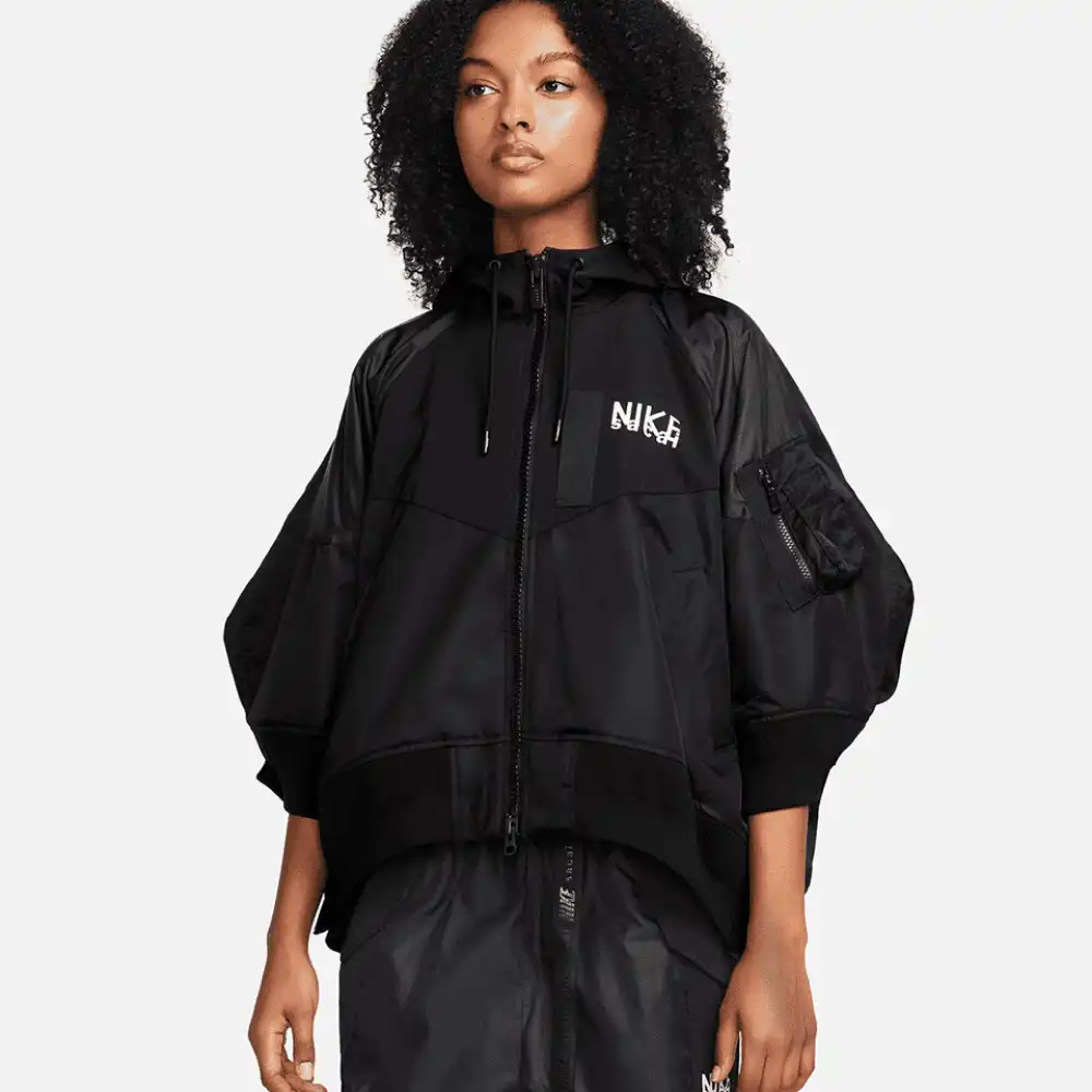 sacai x Nike Jaqueta Full-zip Hooded Black - Droper