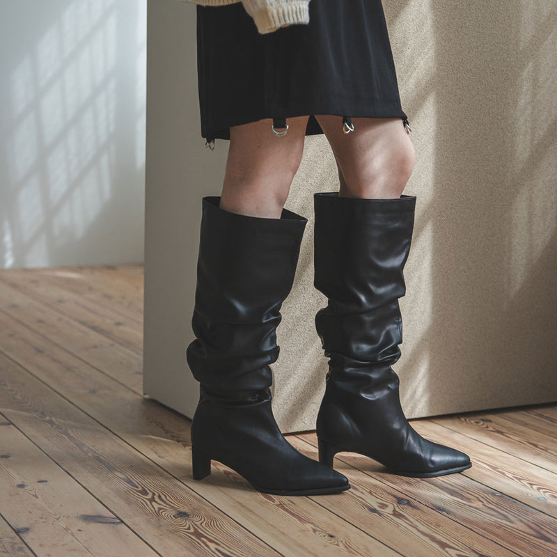 くしゅくしゅルーズロングブーツ – レディースファッション通販の夢