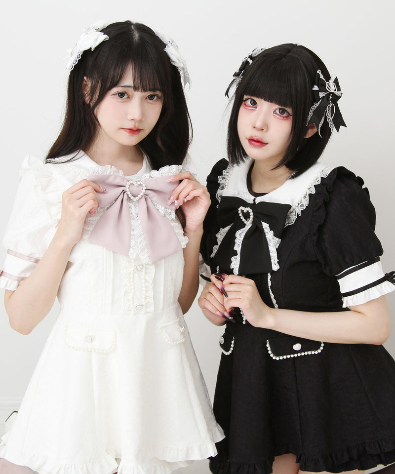 ハートレースパールビジューセットアップ – レディースファッション