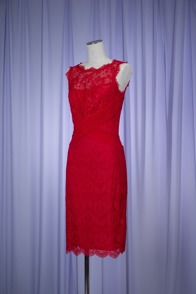 TADASHI SHOJI タダシショウジ レッドクロスドレス | 結婚式