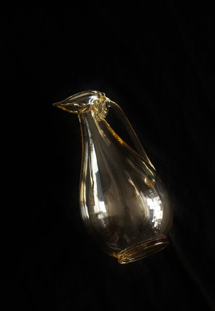 由水常雄 監修 復元正倉院ガラス白瑠璃 水瓶/水差 Y051｜骨董店 のびる