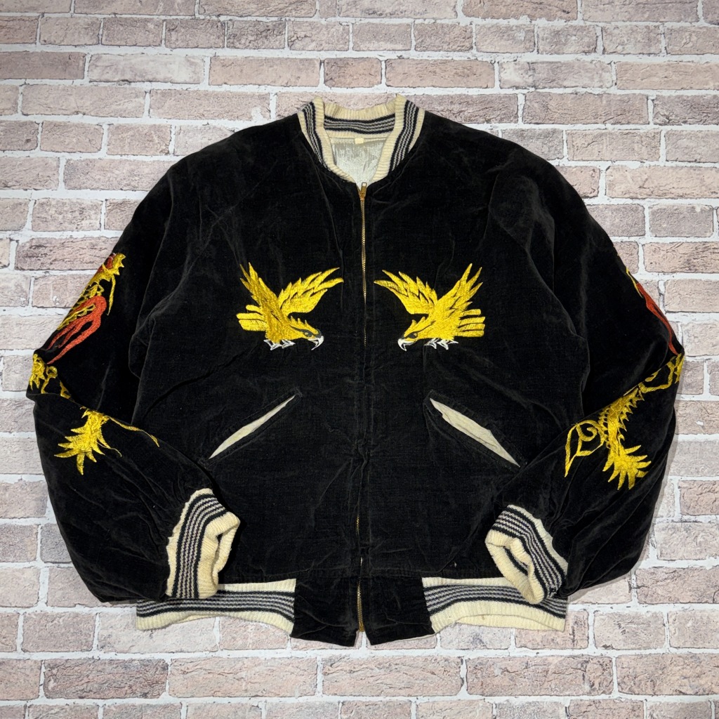 1950'S VINTAGE SOUVENIR JACKET 「別珍、鷹×虎」｜SAFARI サファリ
