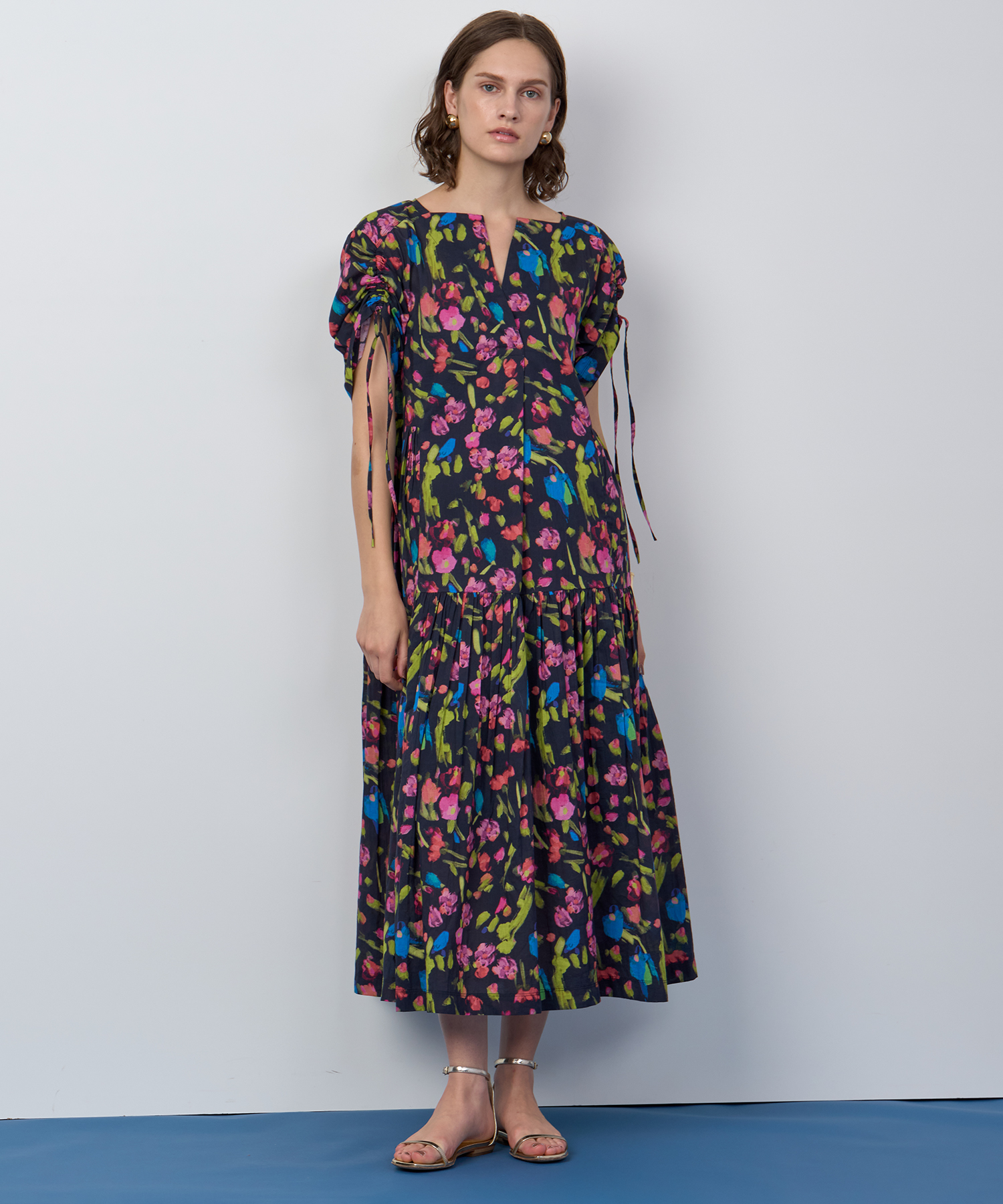 マルチフラワーティアードワンピース ｜ハウス オブ ロータス＜HOUSE