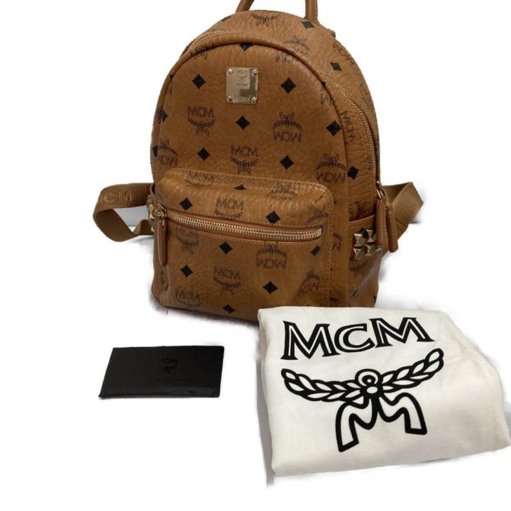 MCM エムシーエム サイドスタッズ 付き バックパック リュック