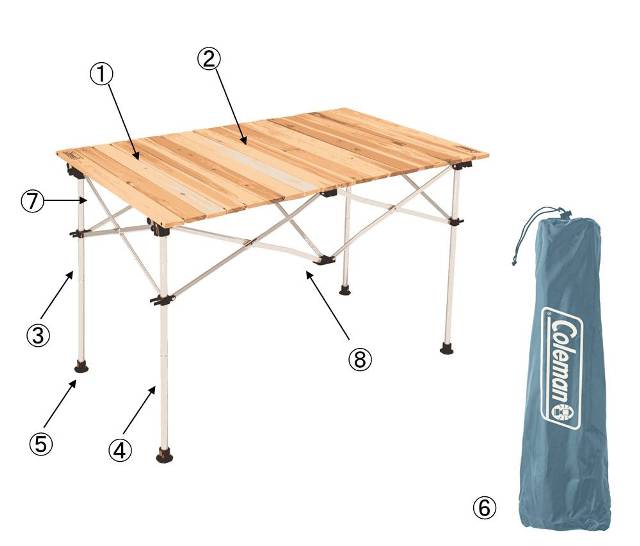 ナチュラルウッド ロールテーブル/110用天板（1セット）の通販