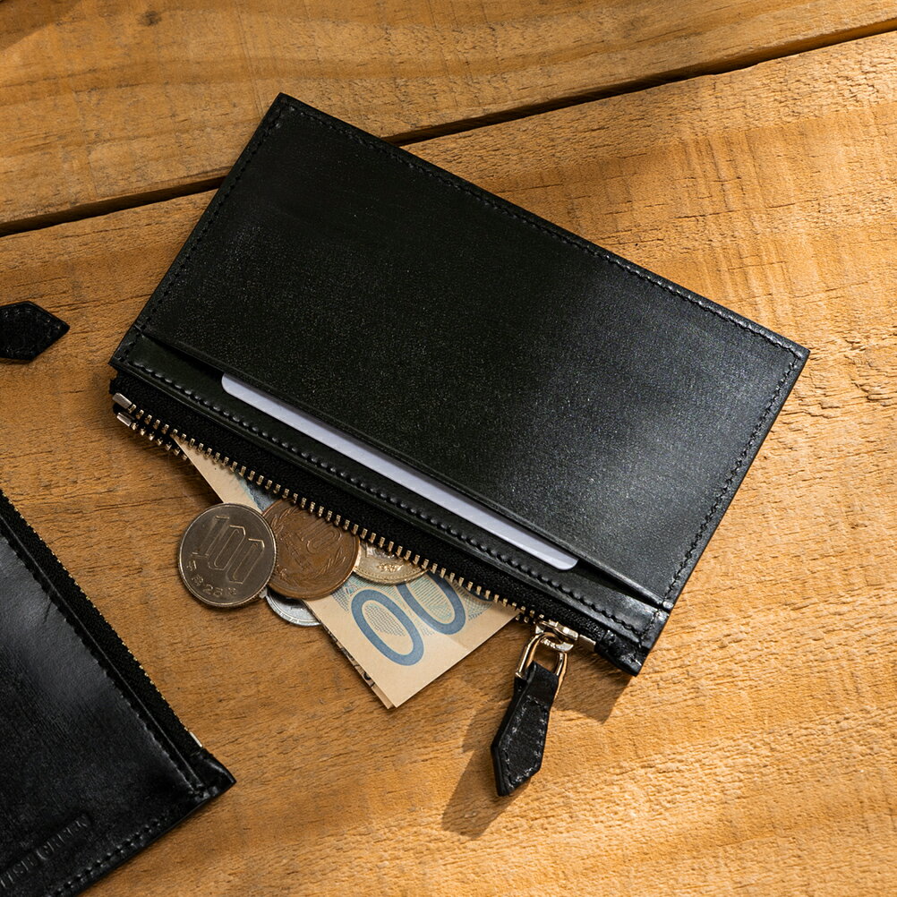 英国製ブライドルレザー使用 日本製フラグメントケース 薄型