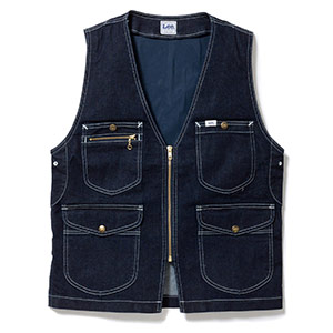 ジップアップベスト LWV19001－8 インディゴネイビー| 作業服