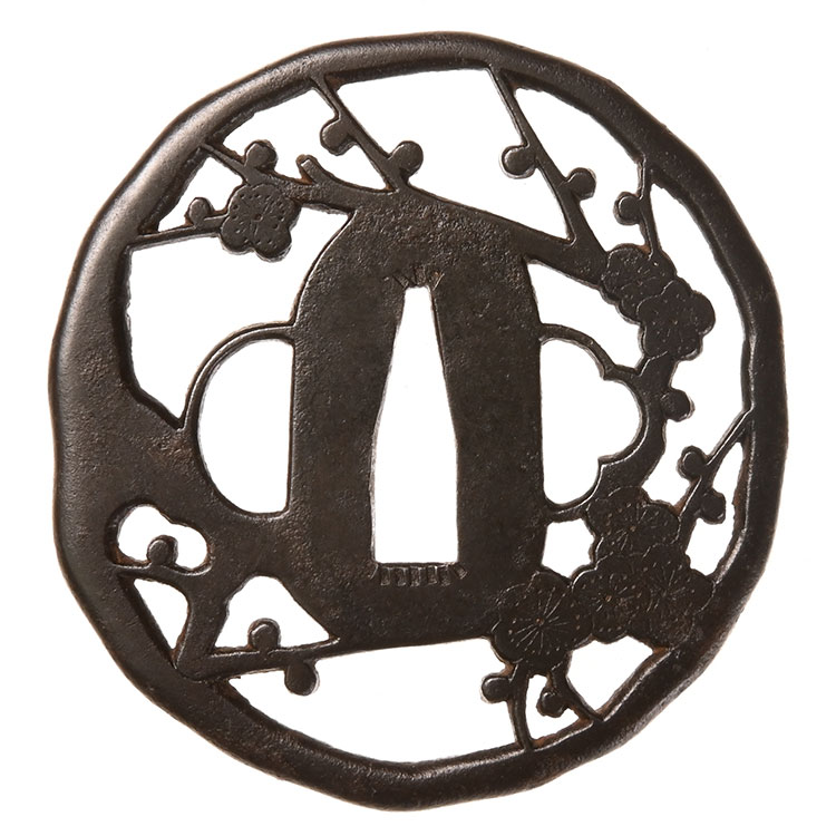 肥後 梅樹透鍔/鐔 保存刀装具 ｜日本刀販売は永楽堂