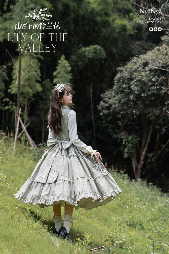 Strawberry Flowers on the Hill 5.0 ジャンパースカート(ショート丈