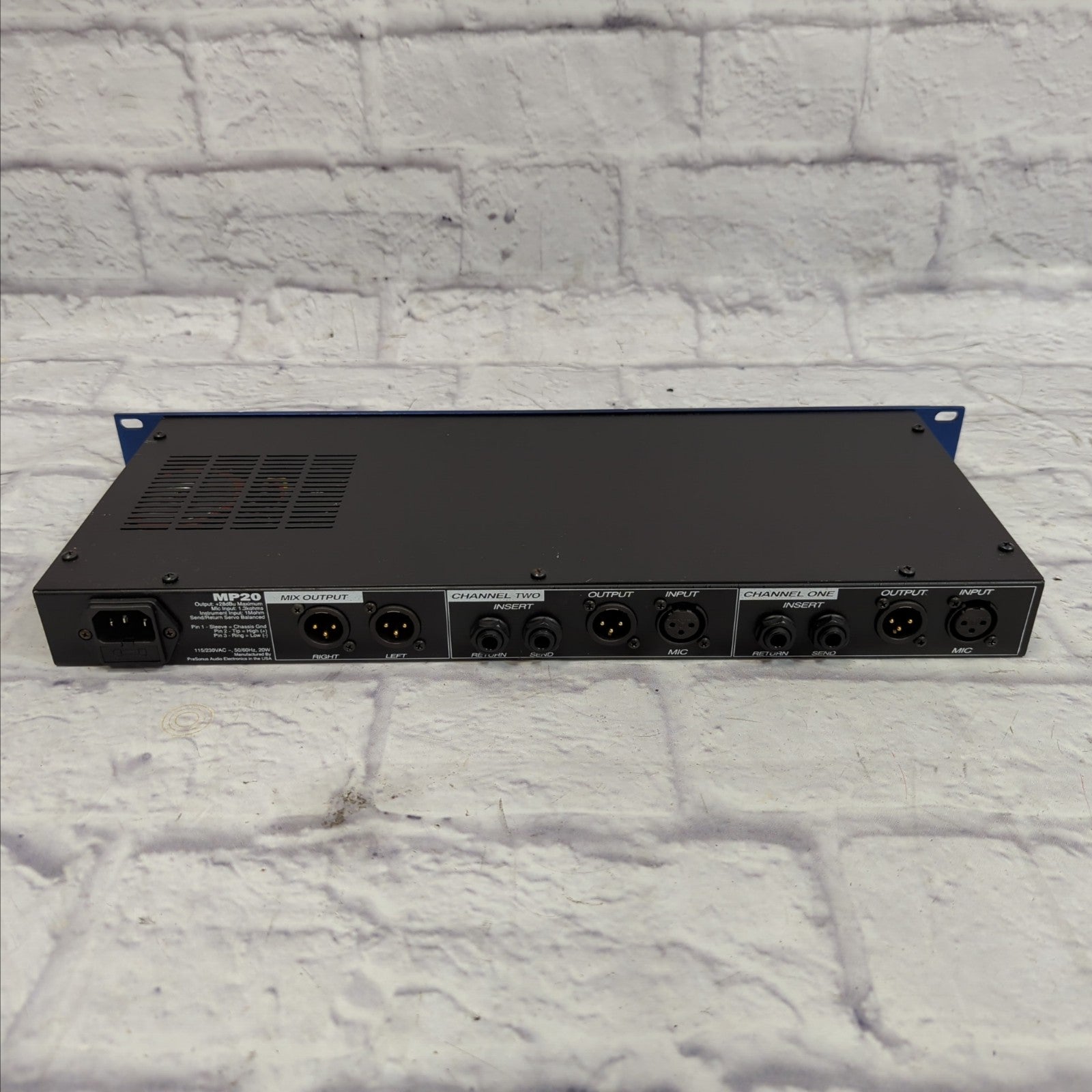 Presonus MP20 2-Channel Microphone Preamp - Evolution Music