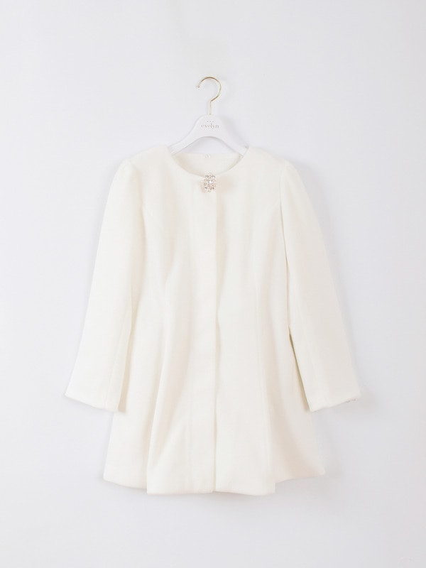 evelyn ビジューコート ホワイト S 量産型 地雷系 スナ系 量産型 地雷