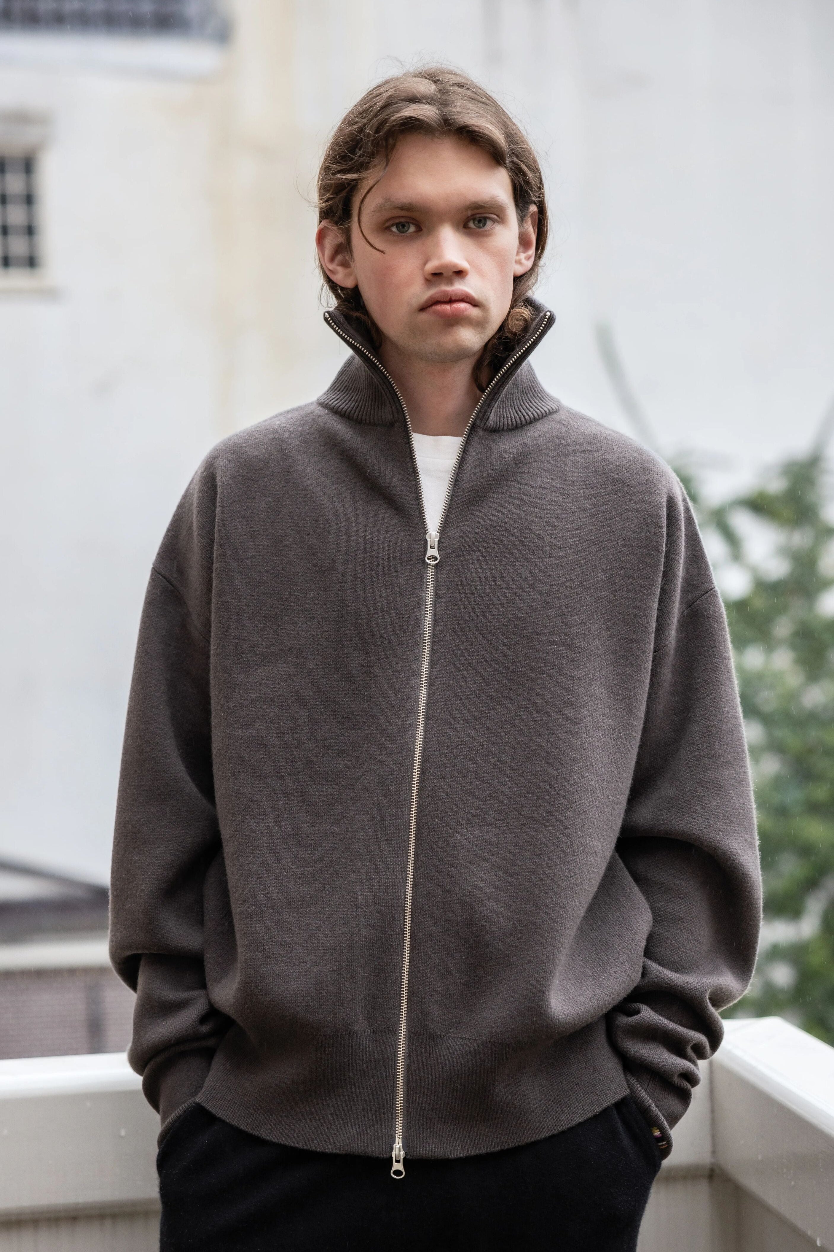 extreme cashmere zip-up cardigan pure – 319 xtra out – extreme