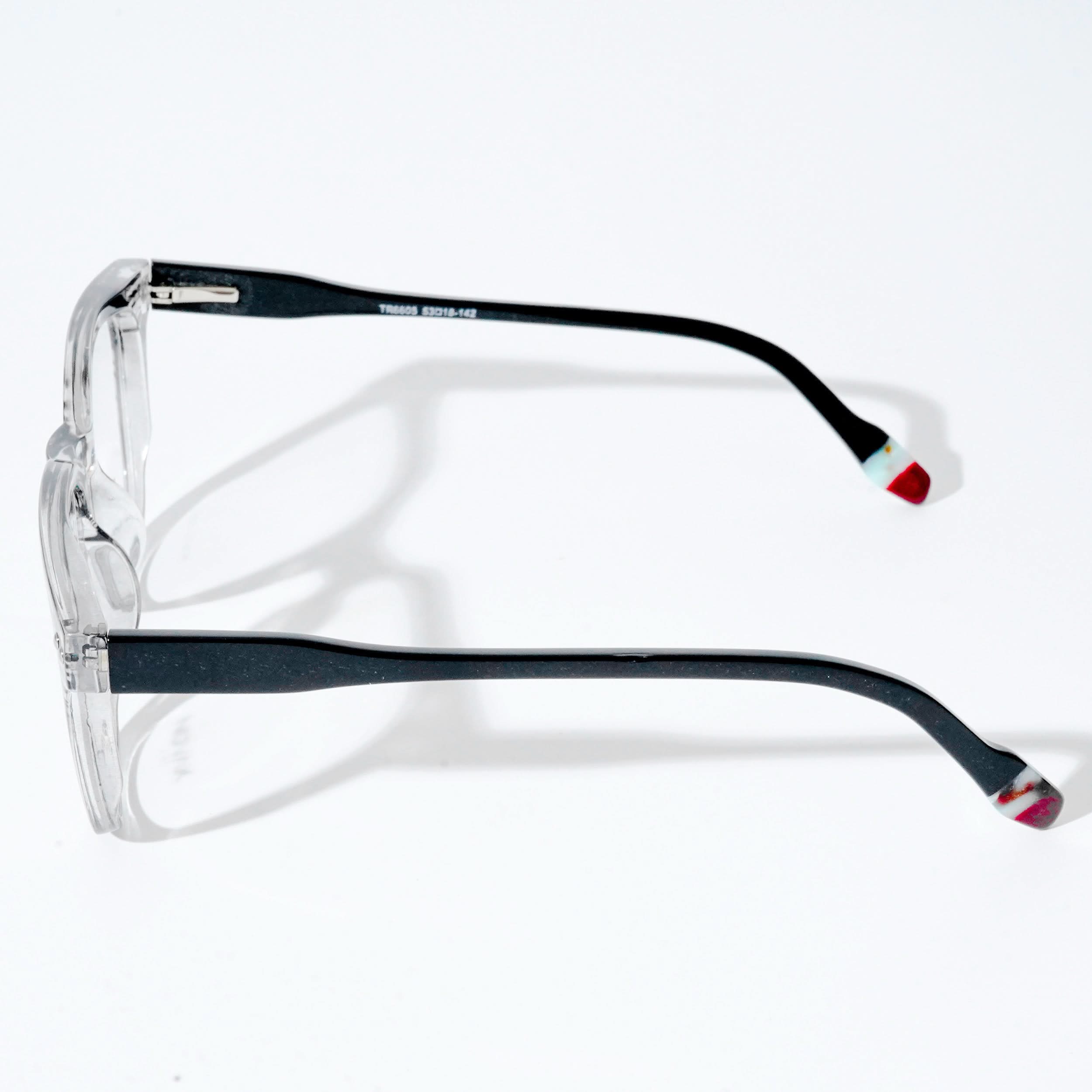 EyeJack Astra Black & Grey Square Eyeglasses for Men & Women