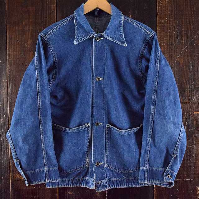 1940's 月桂樹ボタン 大戦期 デニムカバーオール M位 40年代 WWII 第二