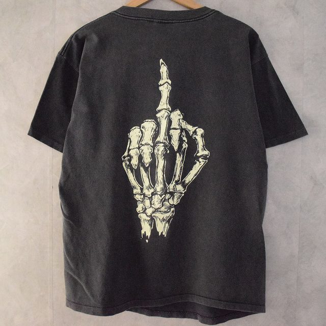 90年代 アメリカ製 スカル 骸骨 骨 ファック Tシャツ｜ ビンテージ古着