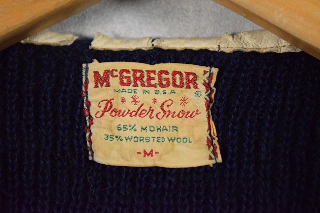 60s 60年代 マクレガー アメリカ製 パウダースノー レザー×モヘア