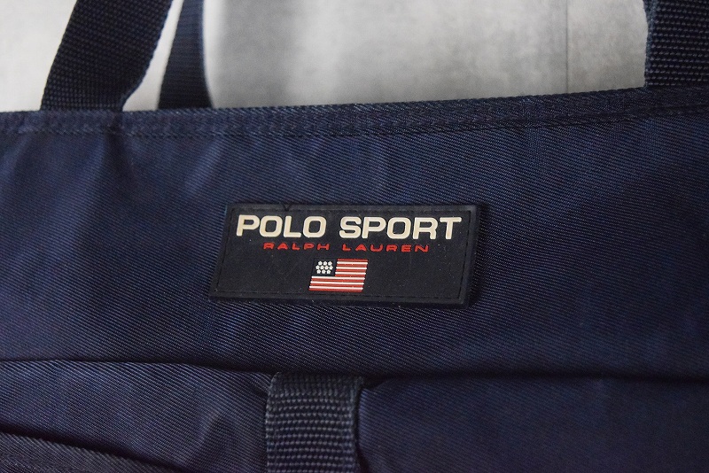 90s 90年代 ポロスポーツラルフローレン 紺 ネイビー カバン 鞄 星条旗