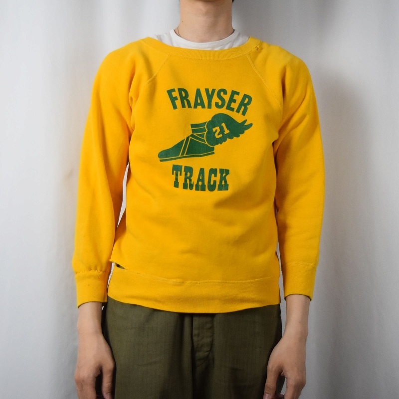 60年代 60s カレッジ 黄色 イエロー ラグラン │ヴィテージ古着屋Feeet