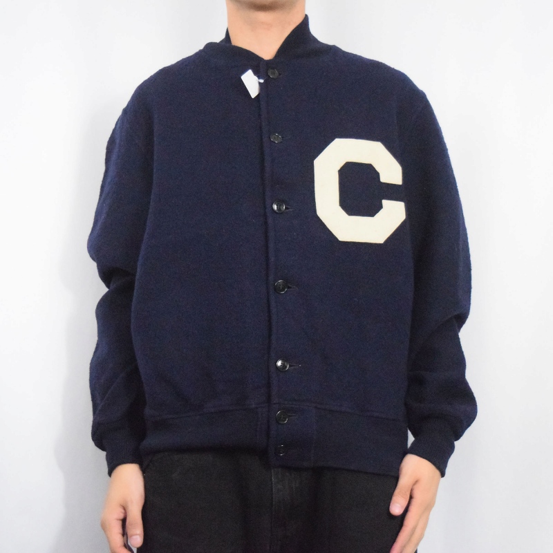 40年代 50年代 40s 50s ネイビー 紺 ボタスタ メルトン ブルゾン