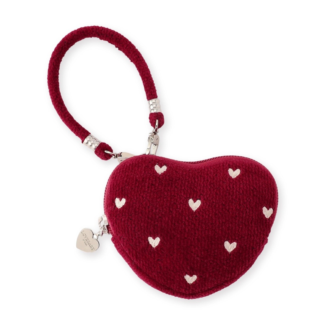ラブラリーハート ハート型ポーチ L/LRH-243239(ダークレッド