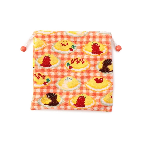 ハッピーオムライス 巾着 L/HOR-243071(アプリコット): LOVERARY BY
