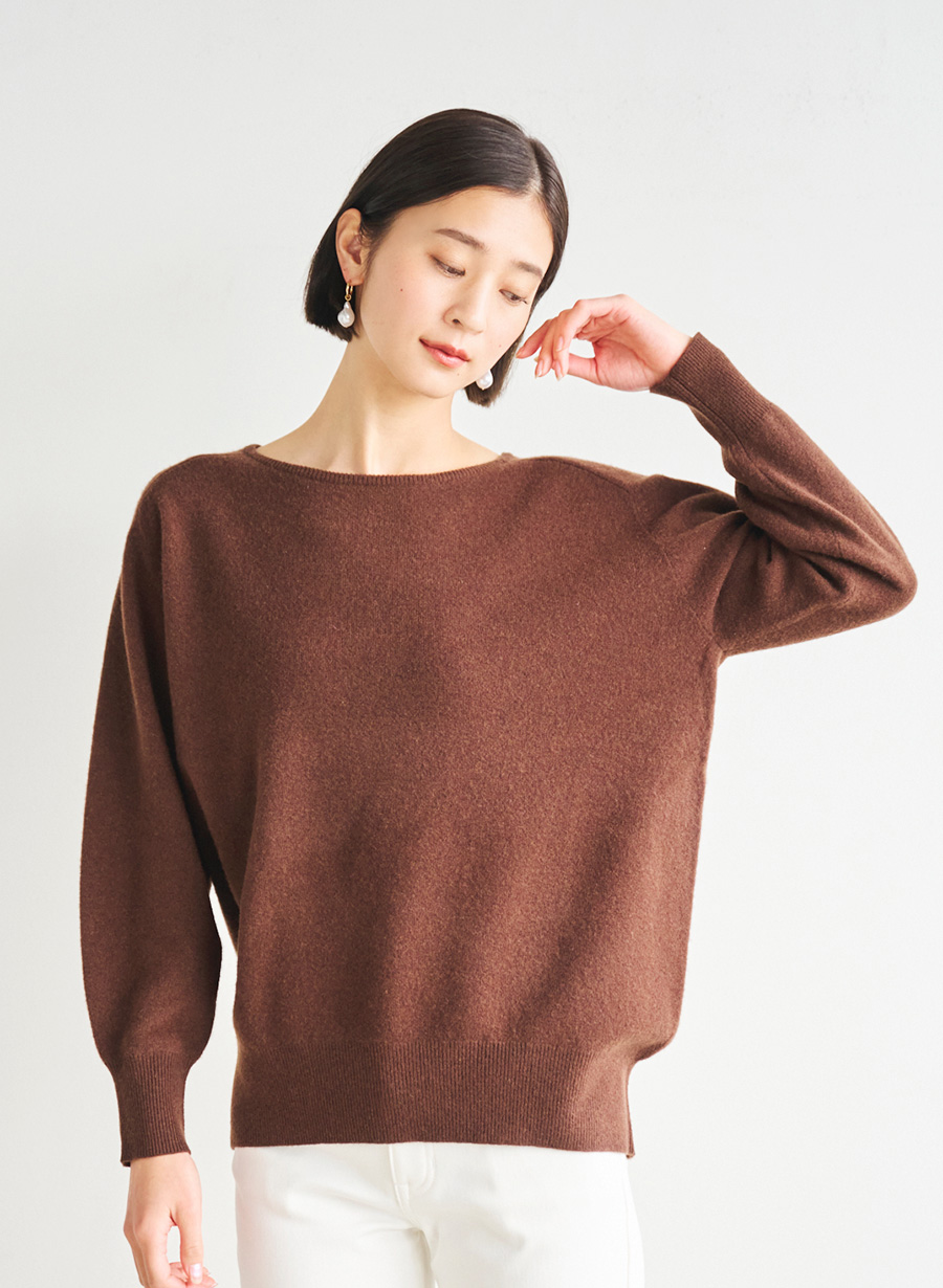 EC限定色】＜ウール100％＞クルーネックニットプルオーバー｜LOUNIE